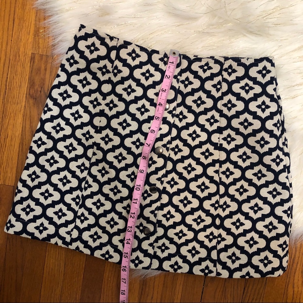 NWOT [ TopShop ] Jacquard Print A-Line Skirt - Picture 4 of 8
